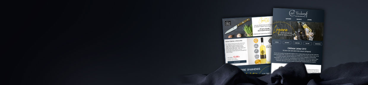 Newsletter-Anmeldung bei tesdorpf.de